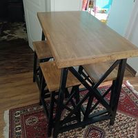 صندلی اپن (کانتر) مدرن روستیک تمام چوب|صندلی و نیمکت|تهران, دریاچه شهدای خلیج فارس|دیوار