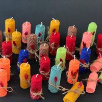 شمع های موم عسلی جذاب|صنایع دستی و سایر لوازم تزئینی|صومعه‌سرا, |دیوار