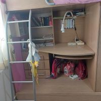 تخت کمد وکشو و میز تحریر نوجوان کمجا ام دی اف ترک|تخت و سرویس خواب|تهران, دهکده المپیک|دیوار