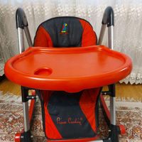 صندلی غذا پیرکاردین مشکی قرمز|تخت و صندلی بچه|تهران, ظفر|دیوار