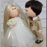 عروسک عروس و داماد/عروسک زن و شوهر/دکوری|صنایع دستی و سایر لوازم تزئینی|سوسنگرد, |دیوار