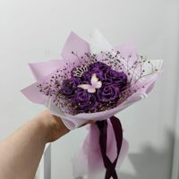 گل مصنوعی باکس گل هدیه تولد گل روبانی دسته گل|صنایع دستی و سایر لوازم تزئینی|تهران, امام حسین(ع)|دیوار