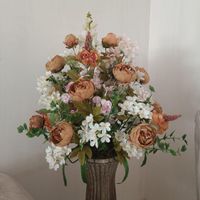 گل پیونی|گل مصنوعی|ری, |دیوار