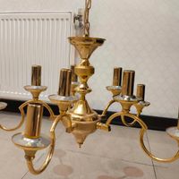 لوستر طلایی شرکتی مهر افروز ۵ شاخه|لوستر و چراغ آویز|تهران, نازی‌آباد|دیوار