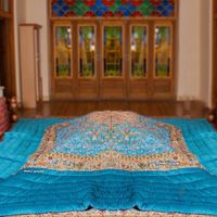 لحاف کرسی طرح یلدا قرمز مدل پشتی تخت سنتی|رختخواب، بالش، پتو|تهران, مینا|دیوار