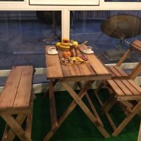 میز و صندلی ناهارخوری چوبی تاشو با چوب نراد|میز و صندلی غذاخوری|تهران, نواب|دیوار