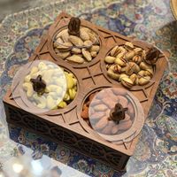 جعبه پذیرایی چوبی اجیل تافی شکلات تی بگ|ظروف سرو و پذیرایی|تبریز, |دیوار