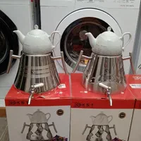 کتری قوری شیردار KST استیل ضد زنگ کف چدن