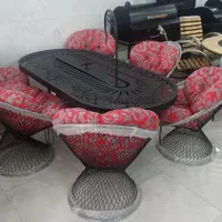 ست آتشدان وصندلی بامبو ویلای