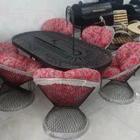 ست آتشدان وصندلی بامبو ویلای