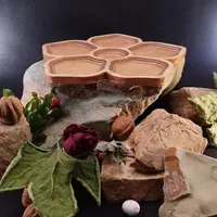 اردوخوری پذیرایی چوبی طرح گل شش خانه تولیدی|ظروف سرو و پذیرایی|تهران, وردآورد|دیوار