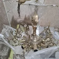 لوستر ۸ شاخه برنزی برنجی در شهرقدس|لوستر و چراغ آویز|تهران, شهرک دریا|دیوار