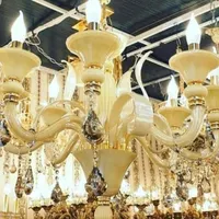 کارخانه لوستر سارینا(6شاخه کریستالی وارداتی جولیا)|لوستر و چراغ آویز|کرج, حصارک|دیوار