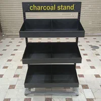 قفسه ذغال استند مشکی ذغال جنس اهنی