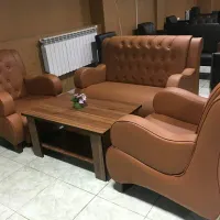 مبل نیمست اداری میز مدیریت مدرن صندلی توری پیشخوان