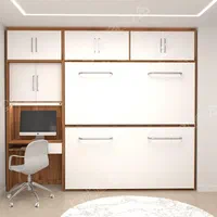 تخت دو طبقه تاشو مناسب دونفره ذخیره سازی فضا کمجا