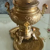 سماورگازی طلایی رنگ۶لیتری