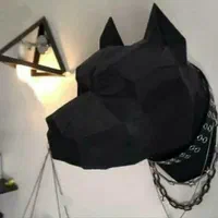 مجسمه کله سگ گرافیکی رنگ‌بندی امید دکور