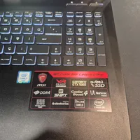 لپتاپ گیمینگ MSI core i7 گرافیک GTX رم16 مشابه نو|رایانه همراه|تهران, میرداماد|دیوار