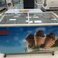 فریزر خوابیده/ صندوقی/درب شیشه ای/فروشگاهی