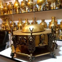 منقل برنجی ذغالی سماوری آرامش زغالی