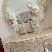 آینه شمعدان آب نقره