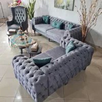 مبل راحتی چستر آمریکائی تمام لمسه دست شرکتی 7نفره