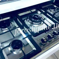 اجاق گاز رومیزی استیل 5شعله توکار صفحه ای رو میزی