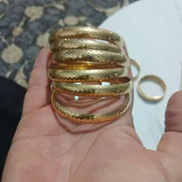 طلا زنجیر یزدی و۹عدد النگو ویک تک پوش