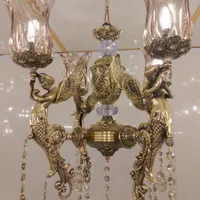 لوستر ۳ شاخه فرشته برنز