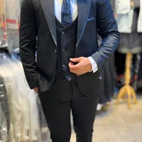 کت شلوار دامادی لبه ساتن(شوک پلاس )