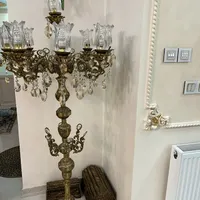 آباژور برنز برنجی سنگین سایز بزرگ سلطنتی پایه سنگی|چراغ خواب و آباژور|تهران, امیریه|دیوار
