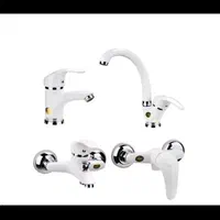 ست شیرالات سفید برنجی رنگ ثابت