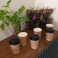 لیوان کاغذی کرافت گلاسه و کرکره ای کافه و کافی شاپ