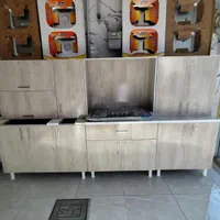کابینت آماده۶متری+سینک 2لگن+هودلمسی+گاز5شعله