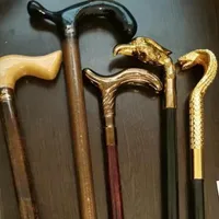 عصا عصای چوبی طبی منبت آبنوس برنز اصل شناسنامه دار