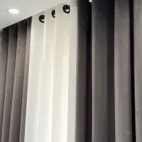 پرده آماده پانچ مخمل و کتان و حریر