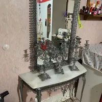 آینه و شمعدان برنز