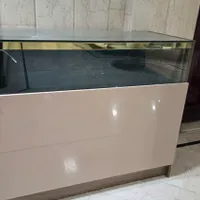 کانتر و میز پیشخوان شیشه و MDF