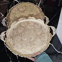 سینی با کیفیت فوق‌العاده هندی قلم کاری برنزی