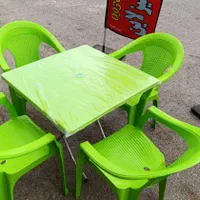 صندلی و میز تاشو پلاستیکی ست چهارنفره