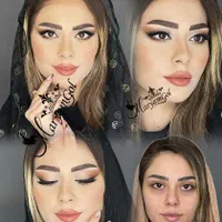 میکاپ و شنیون رنگ و لایت .آموزش کلیه لاینها