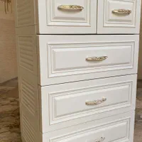 کمد کشویی پلاستیکی فایل کشویی طرح چوب ۴ طبقه