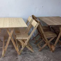 میز و صندلی چوبی تاشو کم جا