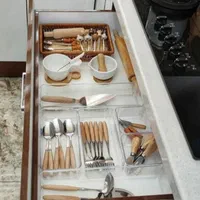 جاقاشقی نظم دهنده و استند اکرولیک شفاف کفگیر ملاقه