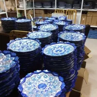 گلدان و بشقاب میناکاری (زی ر ق ی م ت ) جمع آوری|صنایع دستی و سایر لوازم تزئینی|اصفهان, خلجا|دیوار