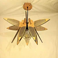 لوستر اویز چوبی