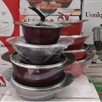 قابلمه و ماهیتابه گرانیت نچسب 8پارچه آکبند