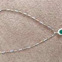 گردنبند نقره با سنگ یشم هندی|بدلیجات|مشهد, الهیه|دیوار
