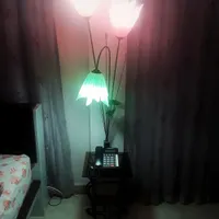 میز تلفن فرفورژه چراغدار